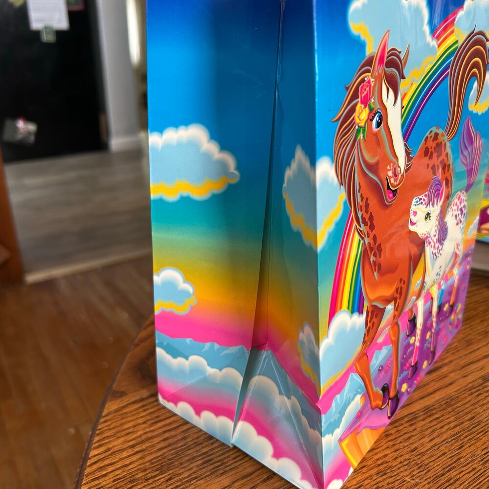 Lisa Frank Vintage Gift Bag Rainbow Chaser & Lollipop w/ Name Tag - Picture 3 of 5